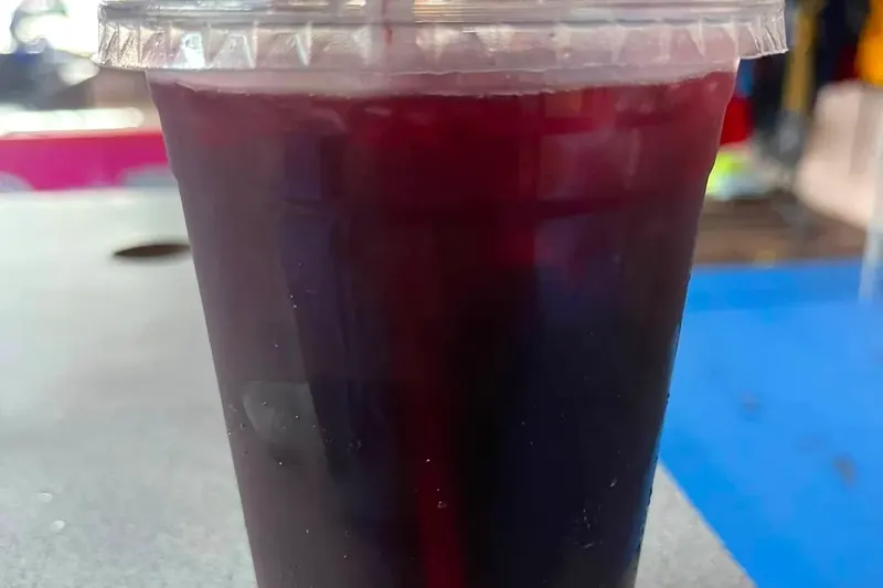 Cup of agua de jamaica