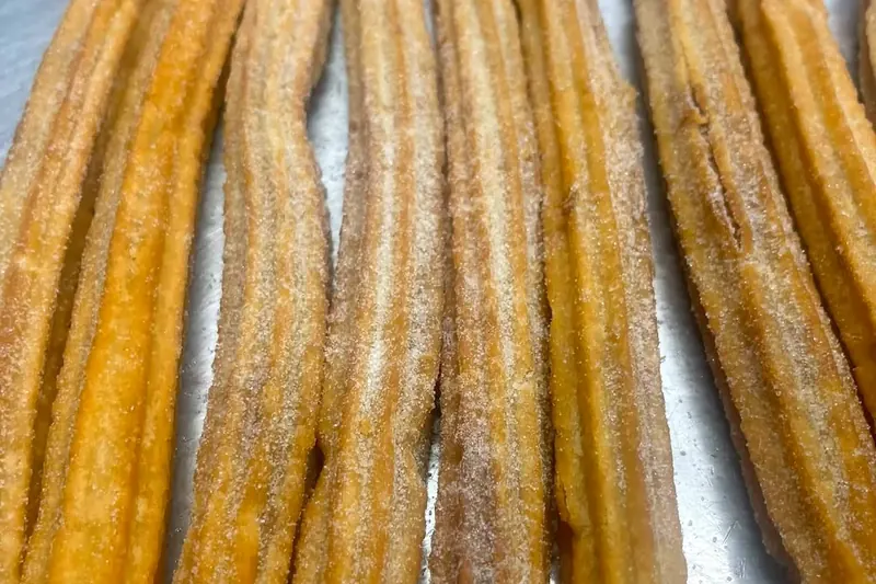 Churros rolled in cinnamon sugar