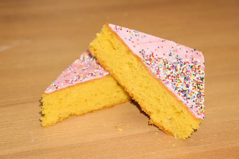Pink-frosted cortadillo with sprinkles